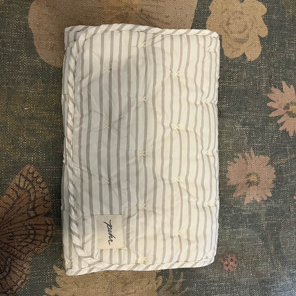 Pehr Stripes Away Portable Changing Pad - Pebble Grey